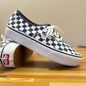 Vans Men's Size 8 Checkerboard Gray Lace-up Low-top Off the Wall Skate